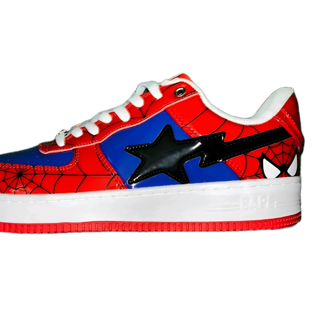 A BATHING APE x Marvel Comics Bape Sta Low 'Spider-Man' US Men's Size 9 - Picture 3 of 5